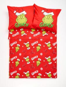 Sinsay - Pamut ágyneműhuzat készlet karácsonyi mintával Grinch - piros