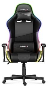 Gamer szék, FORCE RGB LED fekete carbon