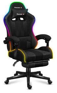 Gamer szék, Pro Force RGB hálós ,lábtartóval ,fekete