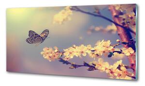 Konyhai falburkoló panel Cseresznyevirág és a pillangó