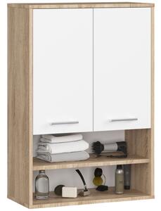 AKORD FIN Fürdőszobai Fali Szekrény Sonoma Tölgy/Fehér 64cm