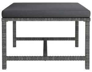 VidaXL Polyrattan Kerti Ülőgarnitúra - 5 részes - Szürke