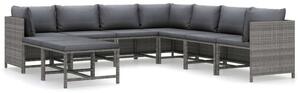 VidaXL Polyrattan Kerti Ülőgarnitúra - 9 Elemes