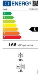 Candy CNUQ2L58EW Fagyasztószekrény, 90L, M: 86, Mechanikus vezérlés, E energiaosztály, 37001691