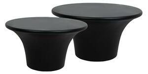 MaMaison Podium Modern MDF Dohányzóasztal Szett Fekete