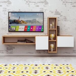 TV állvány, tölgyfa fehér - ECHEC