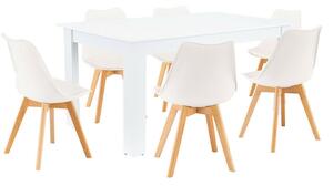 Lola 6+1 étkező garnitúra fehér-fehér