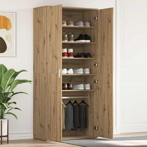 VidaXL Cipőszekrény 80 x 39 x 178 cm Faanyag Artisan tölgy