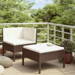 VidaXL Polyrattan Kerti Sarokgarnitúra - 2 részes