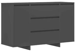VidaXL Széf fiókkal Fekete 120 x 41 x 75 cm Faanyag