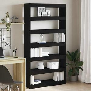 VidaXL Könyvespolc Fekete Tölgy 100 x 30 x 198 cm Faanyag