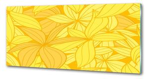Hátfal panel konyhai Sárga virágok háttér