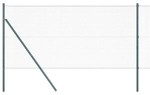 VidaXL Hatszögletű kerítés talajrögzítő 50 x 1,4 m PVC-bevonatos acél