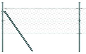 VidaXL Hatszögletű kerítés talajrögzítő 100 x 1,2 m PVC-bevonatos acél