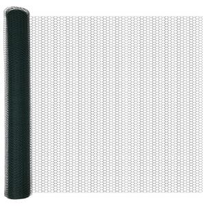 VidaXL Hatszögletű kerítés talajrögzítő 50 x 1,2 m PVC-bevonatos acél