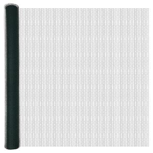 VidaXL Hatszögletű kerítés talajrögzítő 50 x 1,6 m PVC-bevonatos acél
