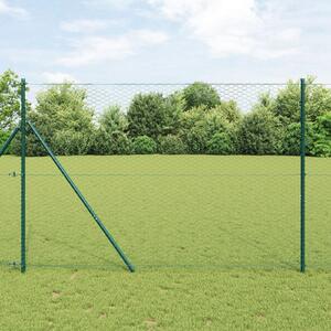 VidaXL Hatszögletű kerítés talajrögzítő 50 x 1,6 m PVC-bevonatos acél