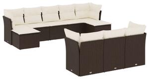 VidaXL Polyrattan Kerti Ülőgarnitúra - Barna - 10 részes