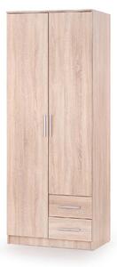 Gardróbszekrény Cirveso 112, Laminált forgácslap, 205x80x52cm, Sonoma tölgy
