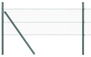 VidaXL Hatszögletű kerítés talajrögzítő 100 x 0,4 m PVC-bevonatos acél