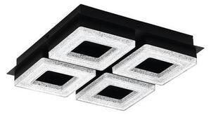 EGLO , 99326 , FRADELO 1 , fali-mennyezeti lámpa , 3000 K , LED , 4X3,5W , IP20 , fekete, átlátszó