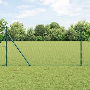 VidaXL Hatszögletű kerítés talajrögzítő 100 x 1,4 m PVC-bevonatos acél