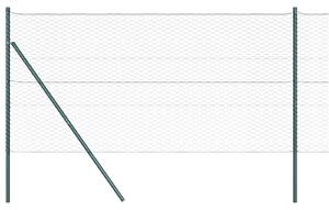 VidaXL Hatszögletű kerítés talajrögzítő 50 x 1 m PVC-bevonatos acél