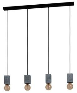 EGLO , 43598 , PRESTWICK 3 , függeszték , E27 , 4X40W , IP20 , szürke