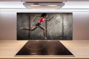 Hátfal panel konyhai Nő, futás