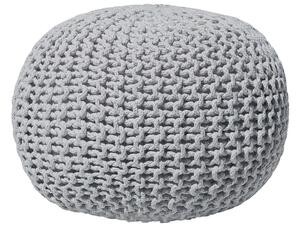 Kötött világosszürke pamutpuff 50 x 35 cm CONRAD