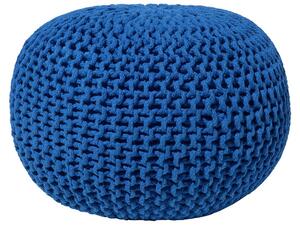 Kötött sötétkék pamutpuff 50 x 35 cm CONRAD