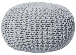 Kötött világosszürke pamutpuff 40 x 25 cm CONRAD