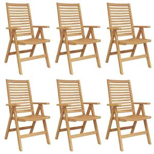 VidaXL Kerti Szék 6 pcs Barna 52 x 64.5 x 108 cm Tömör tíkfa