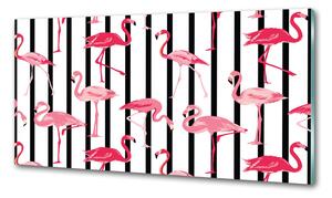 Konyhai fali panel Flamingók rudak
