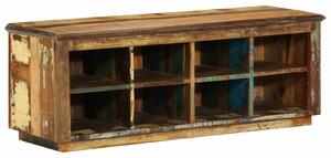 VidaXL Cipőtároló 110x35x40 cm Tömör fa újrahasznosított