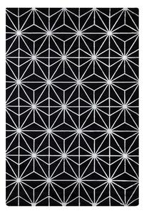 Fekete szőnyeg geometrikus mintával 140 x 200 cm SIBEL