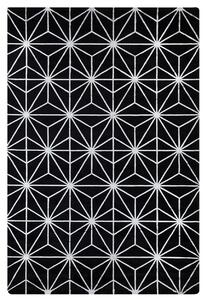 Fekete szőnyeg geometrikus mintával 160 x 230 cm SIBEL
