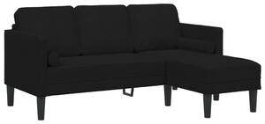 VidaXL Kanapé Szett Fekete 173 x 131 x 67 cm Bársony
