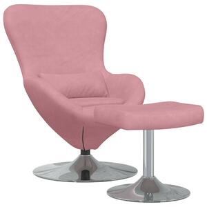 VidaXL Tojásfotel 2 pcs Rózsaszín 63 x 73 x 90 cm Bársony