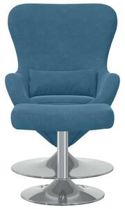 VidaXL Tojásfotel 2 pcs Kék 63 x 73 x 90 cm Bársony