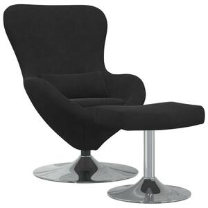 VidaXL Tojásfotel 2 pcs Fekete 63 x 73 x 90 cm Bársony