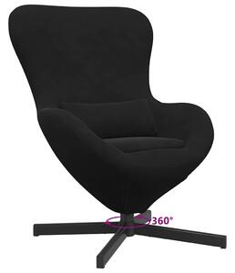 VidaXL Tojásfotel Fekete 63 x 73 x 90 cm Bársony
