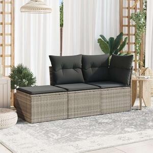 VidaXL Polyrattan Kerti Ülőgarnitúra - 3 részes