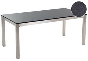 Kerti asztal GROSSETO 180 cm 90 cm Csiszolt Gránit Fekete