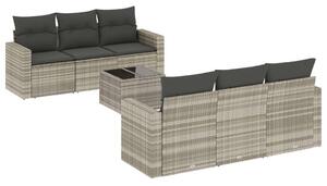 VidaXL Polyrattan Kerti Ülőgarnitúra - 7 részes