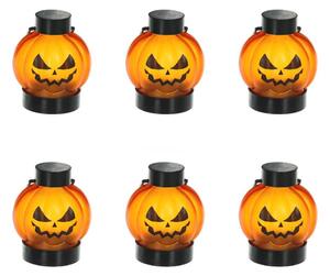 Retlux KÉSZLET 6x LED Dekoráció HALLOWEEN LED/1xCR2032/meleg fehér sütőtökös FT0991