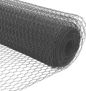 VidaXL Hexagon kerítés 1,2 x 100 m PVC Szürke