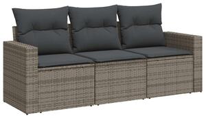 VidaXL Polyrattan Kerti Ülőgarnitúra - 3 részes - Szürke