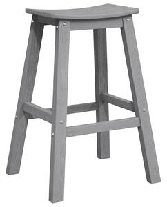 VidaXL Bárszék 2 pcs Világosszürke 52 x 43 x 73.5cm Műanyag