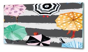 Konyhai falvédő Színes esernyők